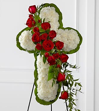 Floral Cross Easel